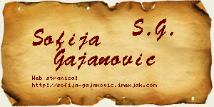 Sofija Gajanović vizit kartica